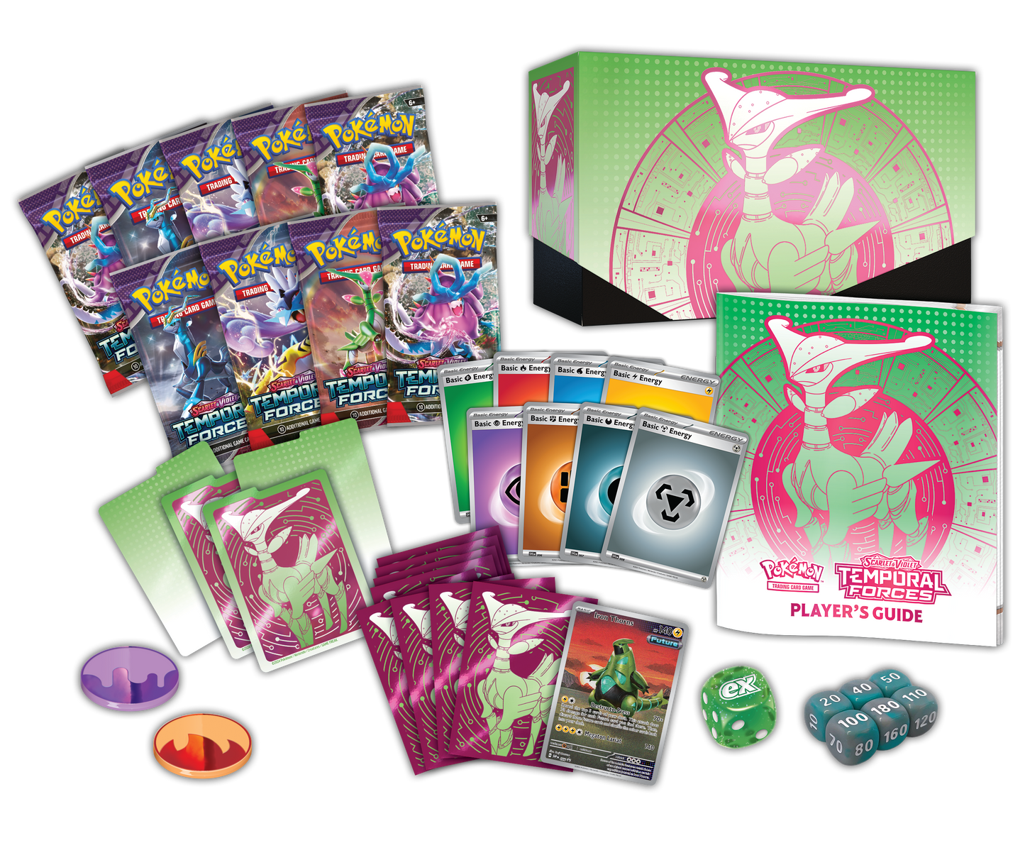 Pokémon TCG: Scarlet & Violet - Temporal Forces Elite Trainer Box (Iron Leaves)