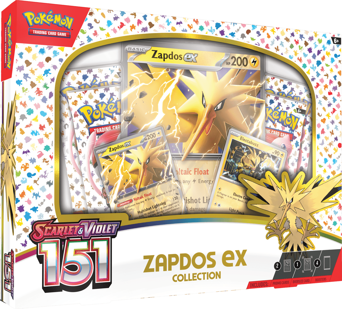 Pokemon TCG - Scarlet & Violet - 151 Zapdos ex Collection Box